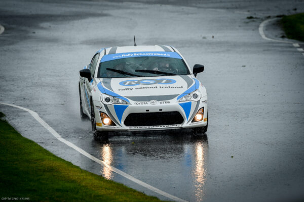 Toyota GT86 rallying in water